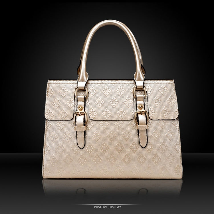 5 in 1 Diamond Texture PU Shoulder Bag Printed Flower Ladies Handbag Messenger Bag