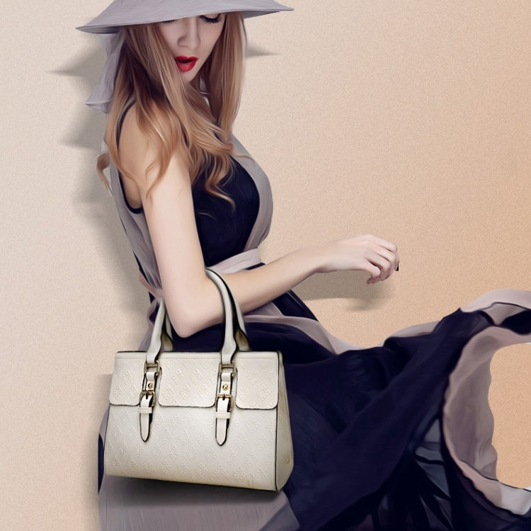 5 in 1 Diamond Texture PU Shoulder Bag Printed Flower Ladies Handbag Messenger Bag