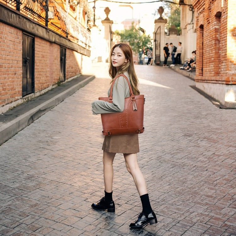 3 in 1 Casual PU Shoulder Bag Ladies Handbag Messenger Bag