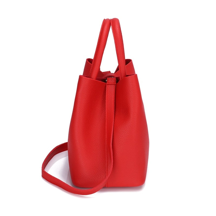 3 in 1 Casual PU Shoulder Bag Ladies Handbag Messenger Bag (Black)