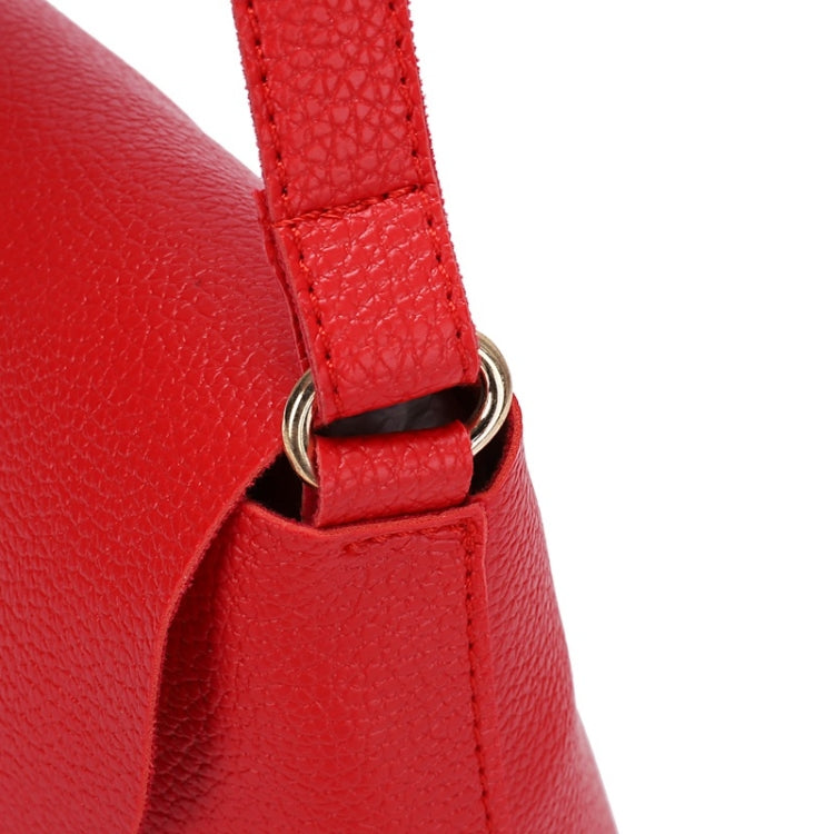 3 in 1 Casual PU Shoulder Bag Ladies Handbag Messenger Bag (Black)