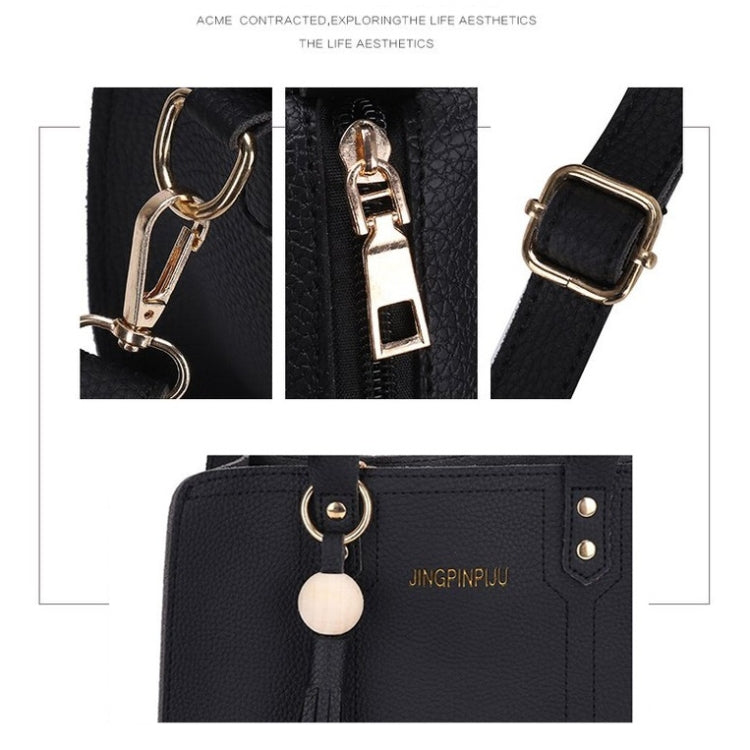 4 in 1 Casual PU Shoulder Bag Ladies Handbag Messenger Bag (Pink)