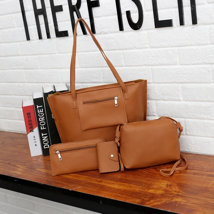 4 in 1 Casual PU Shoulder Bag Ladies Handbag Messenger Bag