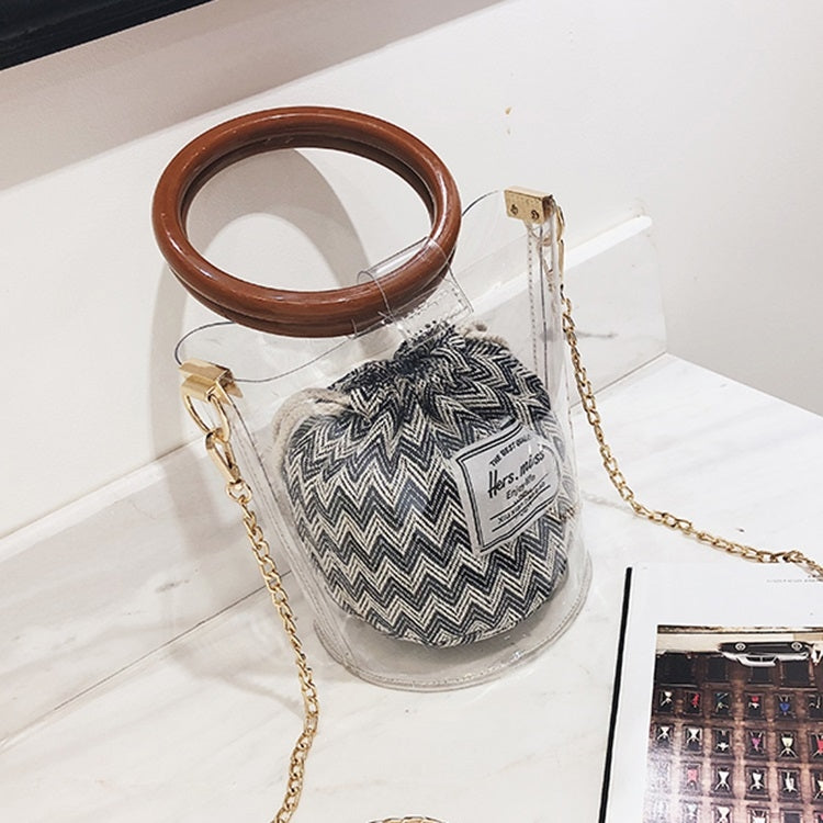 Transparent Plastics Single Shoulder Bag Messenger Bag Chain Bag Ladies Handbag