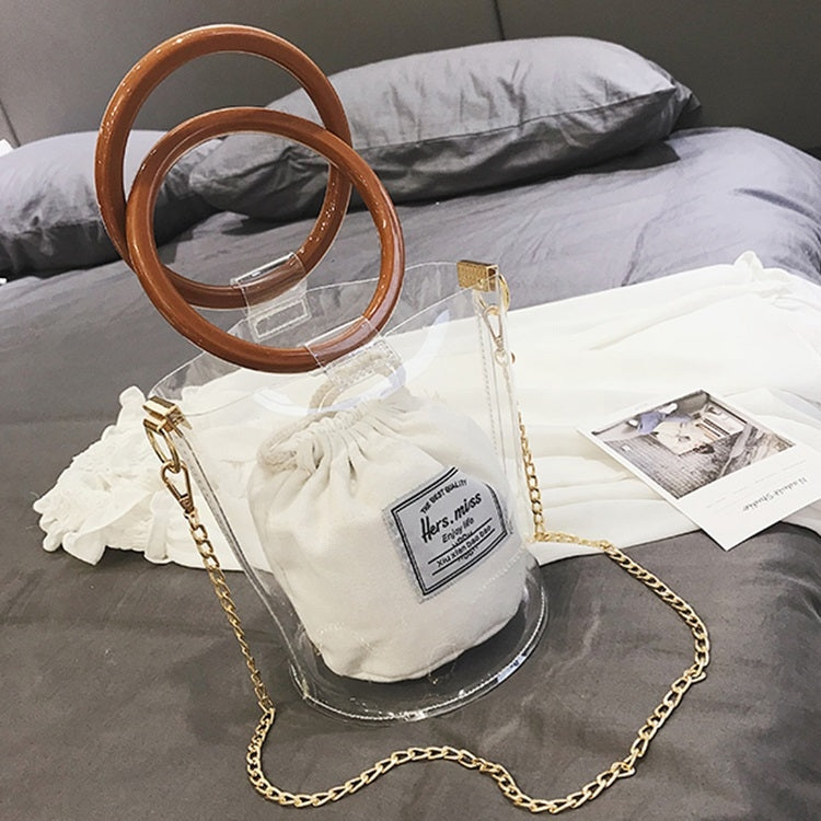 Transparent Plastics Single Shoulder Bag Messenger Bag Chain Bag Ladies Handbag