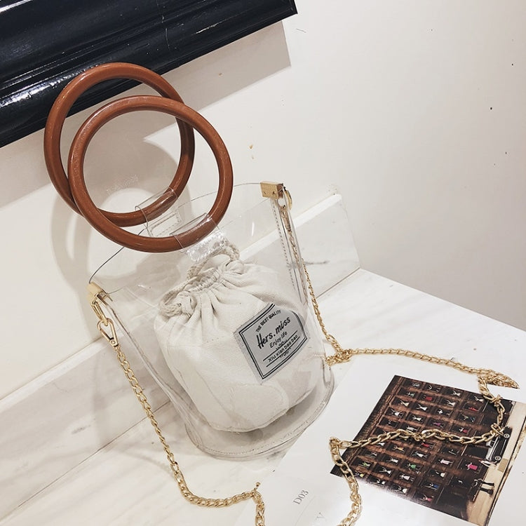 Transparent Plastics Single Shoulder Bag Messenger Bag Chain Bag Ladies Handbag