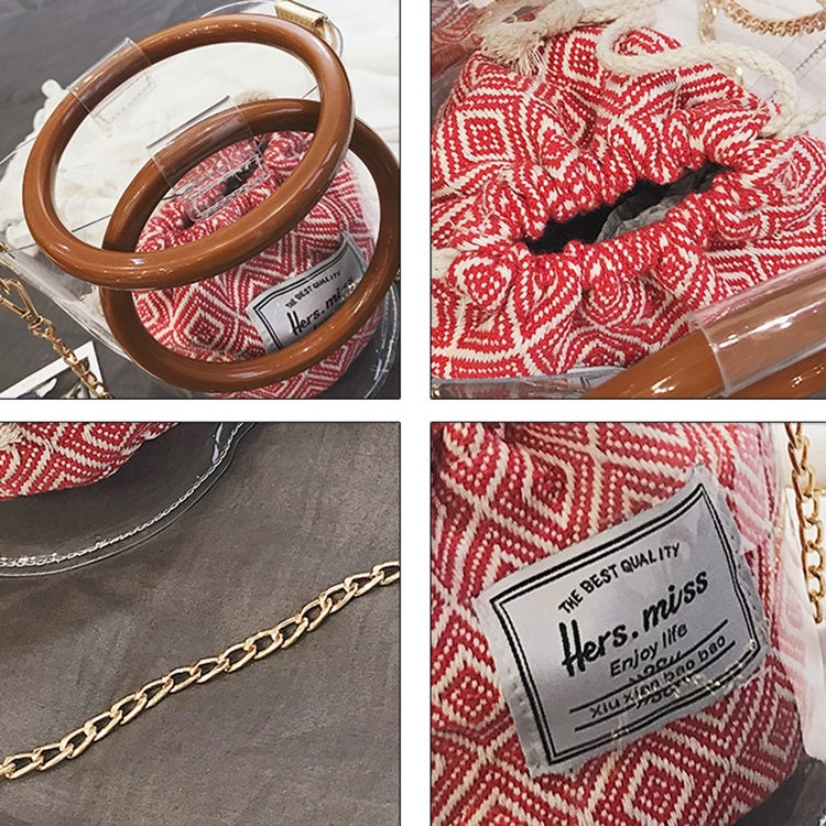 Transparent Plastics Single Shoulder Bag Messenger Bag Chain Bag Ladies Handbag