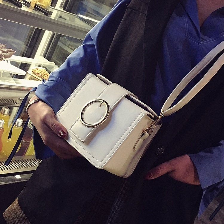 Small Square Bag PU Leather Shoulder Bag Ladies Handbag Messenger Bag
