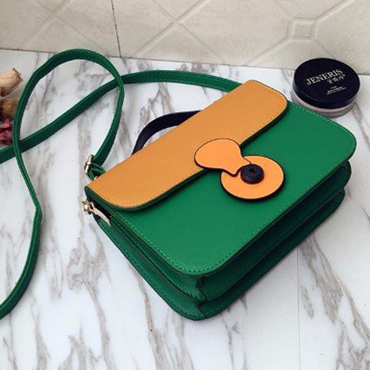 Double-color Matching PU Leather Single Shoulder Bag Ladies Handbag Messenger Bag