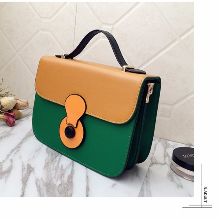 Double-color Matching PU Leather Single Shoulder Bag Ladies Handbag Messenger Bag