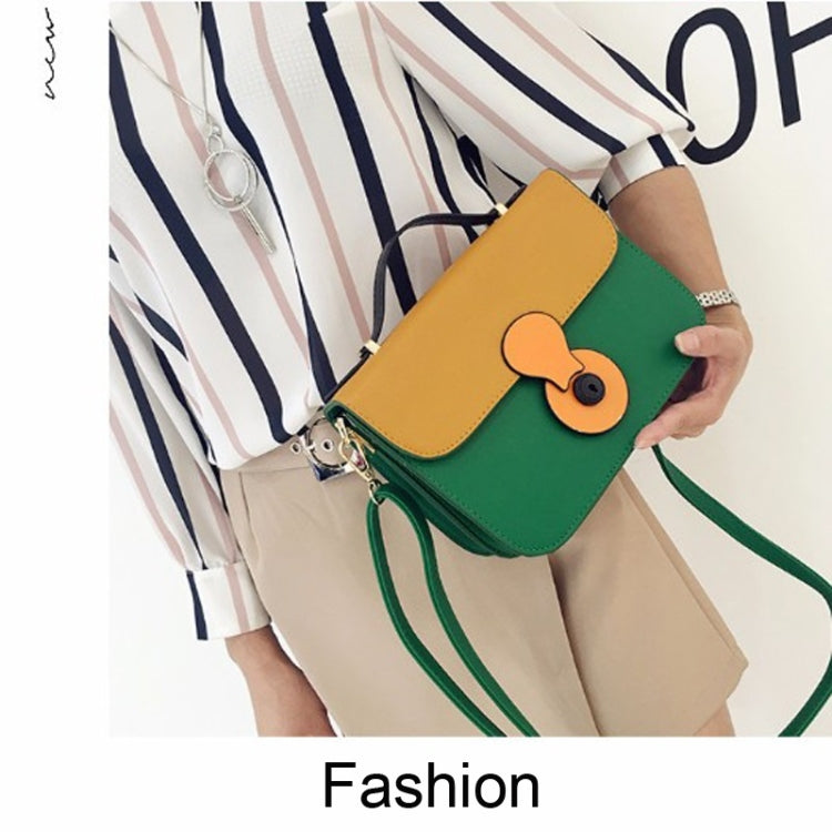 Double-color Matching PU Leather Single Shoulder Bag Ladies Handbag Messenger Bag