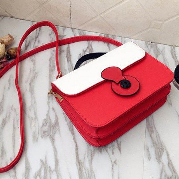 Double-color Matching PU Leather Single Shoulder Bag Ladies Handbag Messenger Bag