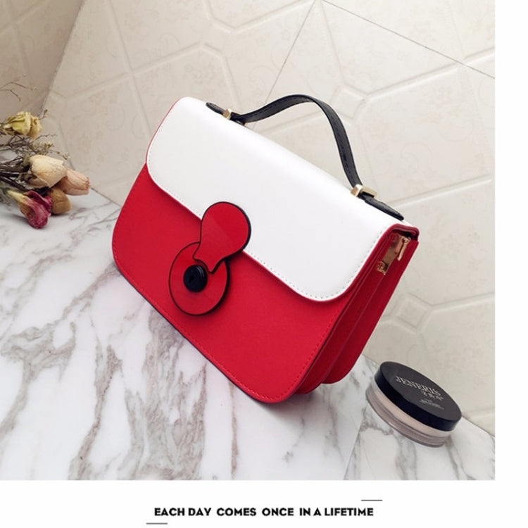 Double-color Matching PU Leather Single Shoulder Bag Ladies Handbag Messenger Bag