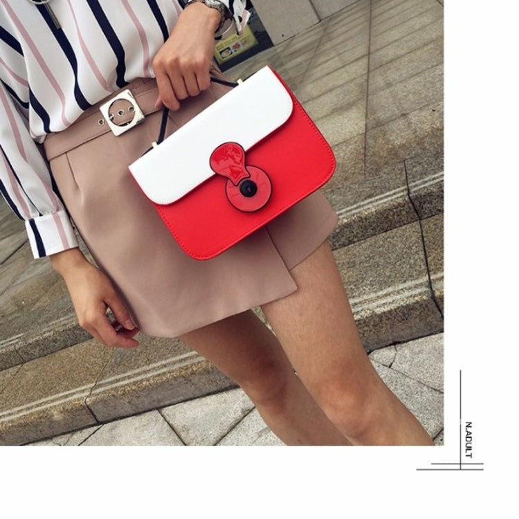 Double-color Matching PU Leather Single Shoulder Bag Ladies Handbag Messenger Bag
