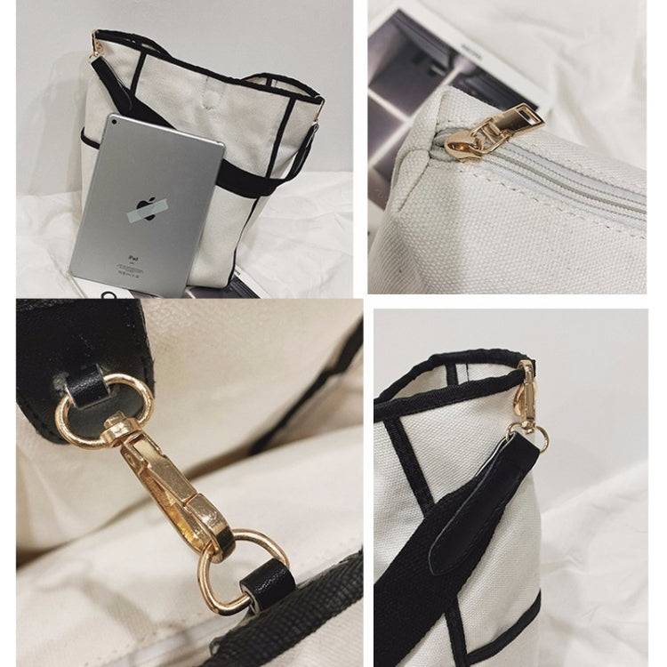 Canvas Single Shoulder Bag Ladies Handbag Bags (Black)