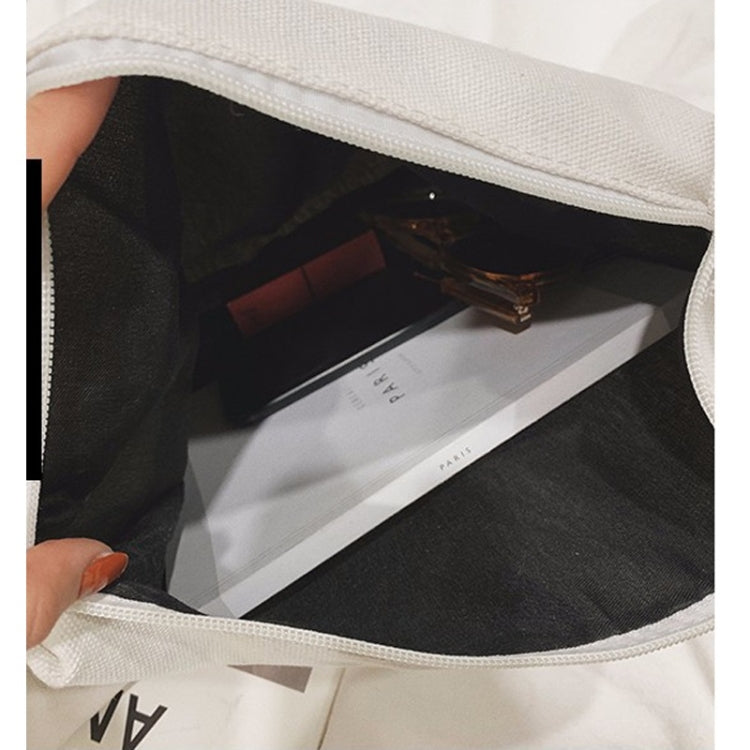 Canvas Single Shoulder Bag Ladies Handbag Bags (Black)