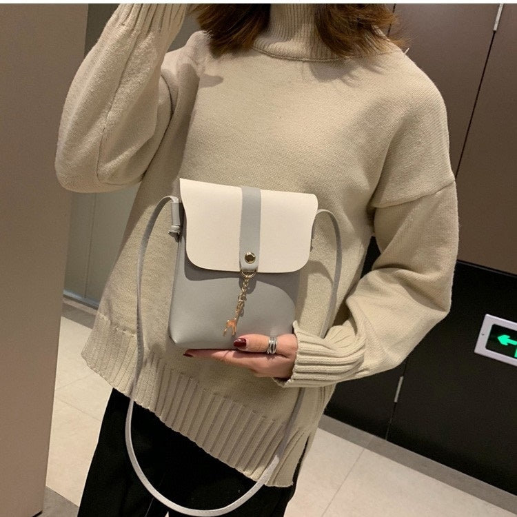 Mini PU Leather Shoulder Bag Ladies Handbag Phone Case