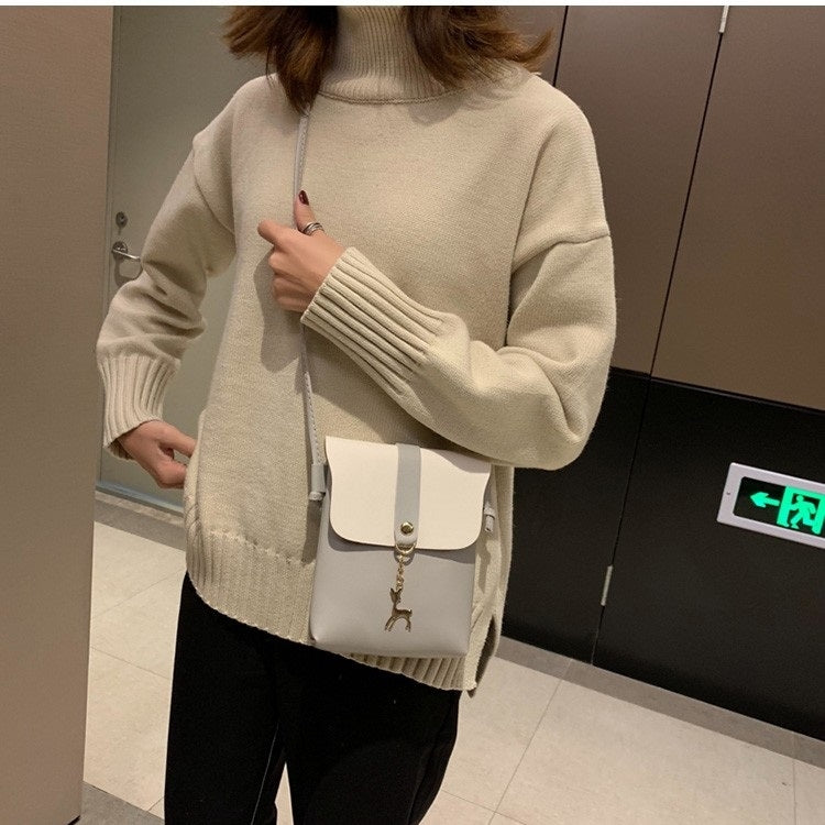 Mini PU Leather Shoulder Bag Ladies Handbag Phone Case