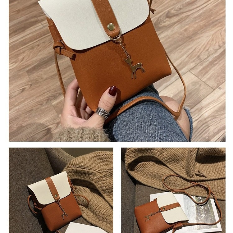 Mini PU Leather Shoulder Bag Ladies Handbag Phone Case