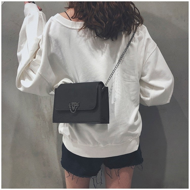Matte PU Shoulder Bag Small Square Bag Ladies Handbag Messenger Bag