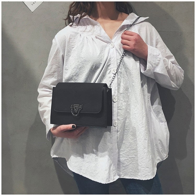 Matte PU Shoulder Bag Small Square Bag Ladies Handbag Messenger Bag