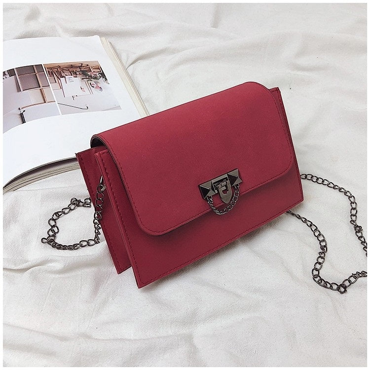 Matte PU Shoulder Bag Small Square Bag Ladies Handbag Messenger Bag