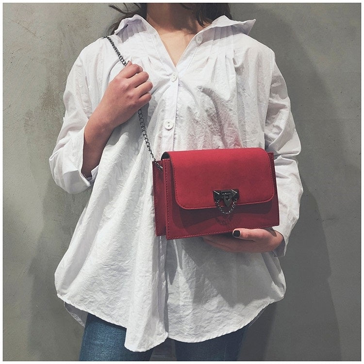 Matte PU Shoulder Bag Small Square Bag Ladies Handbag Messenger Bag