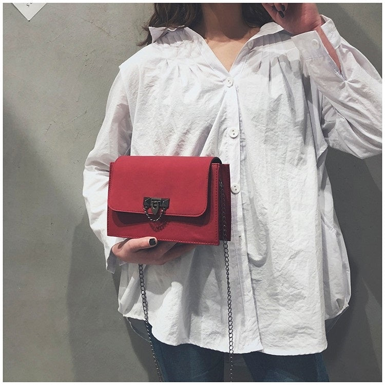 Matte PU Shoulder Bag Small Square Bag Ladies Handbag Messenger Bag