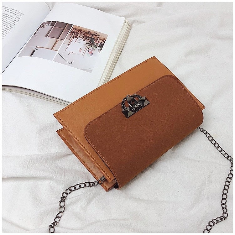 Matte PU Shoulder Bag Small Square Bag Ladies Handbag Messenger Bag