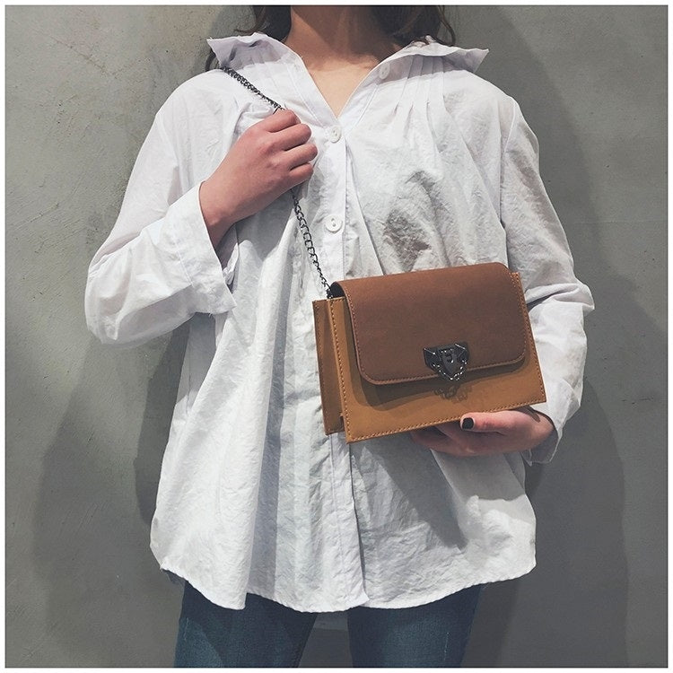 Matte PU Shoulder Bag Small Square Bag Ladies Handbag Messenger Bag