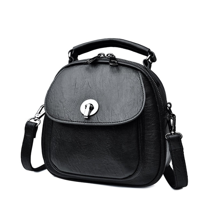 Fashion PU Double Shoulders Bag Messenger Bag Ladies Backpack Handbag
