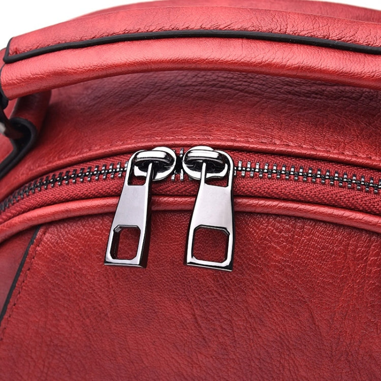 Fashion PU Double Shoulders Bag Messenger Bag Ladies Backpack Handbag