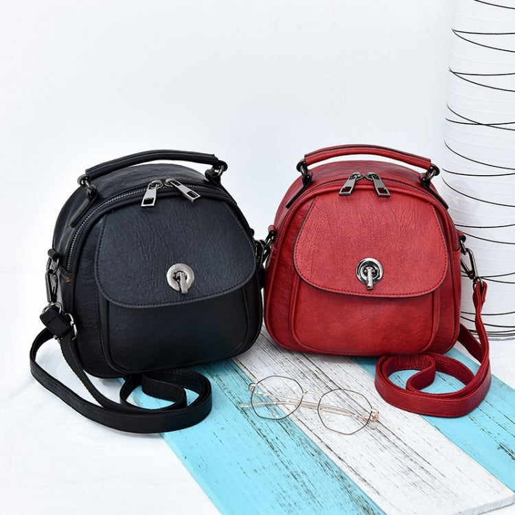 Fashion PU Double Shoulders Bag Messenger Bag Ladies Backpack Handbag