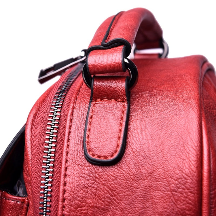 Fashion PU Double Shoulders Bag Messenger Bag Ladies Backpack Handbag