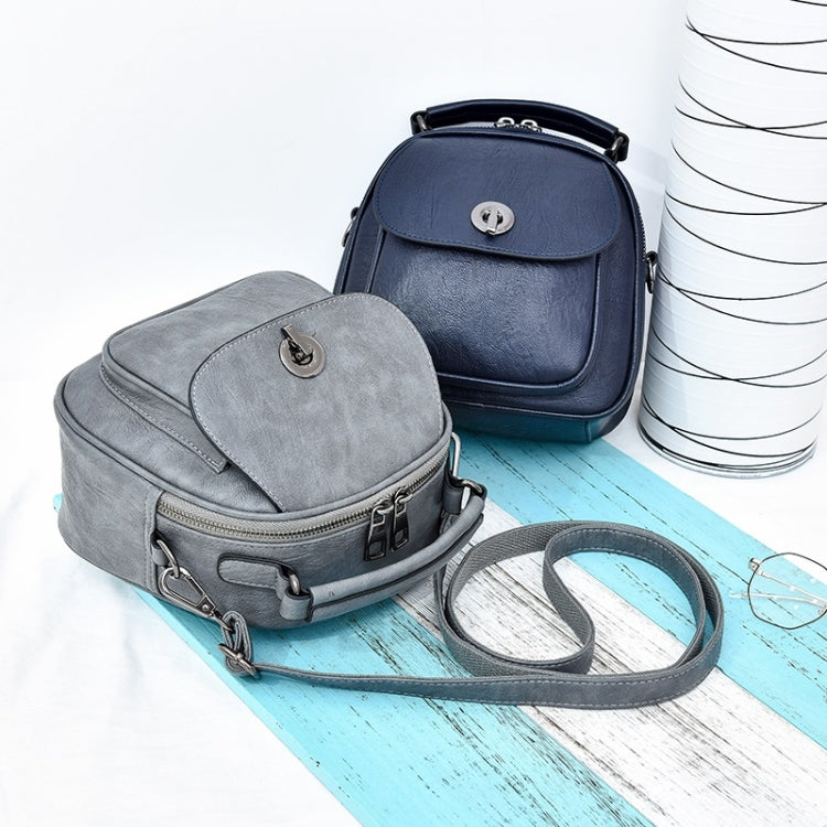 Fashion PU Double Shoulders Bag Messenger Bag Ladies Backpack Handbag