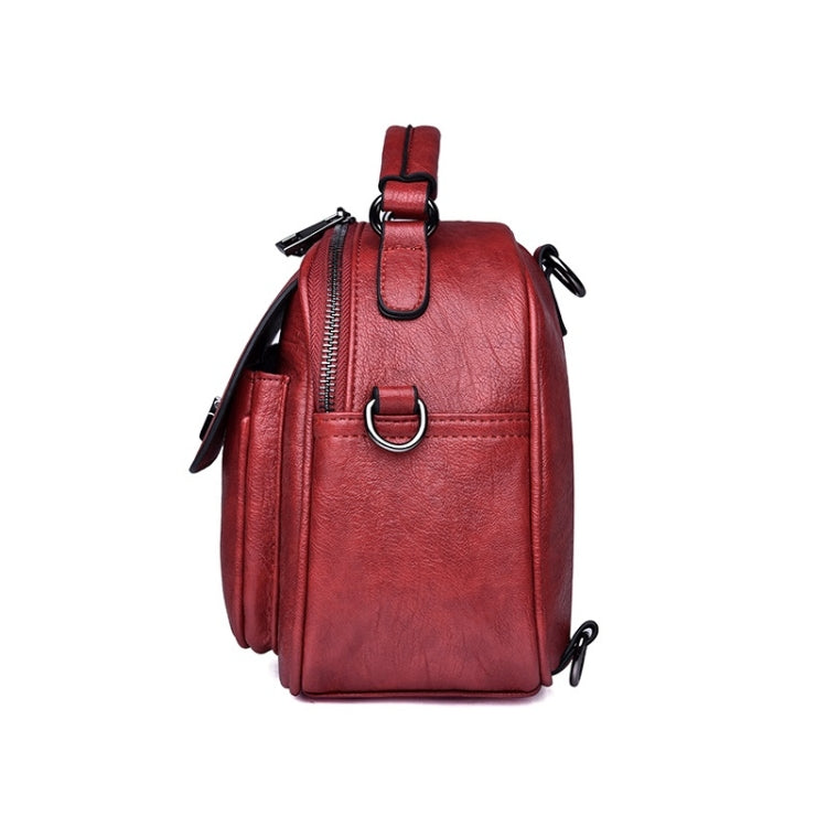 Fashion PU Double Shoulders Bag Messenger Bag Ladies Backpack Handbag