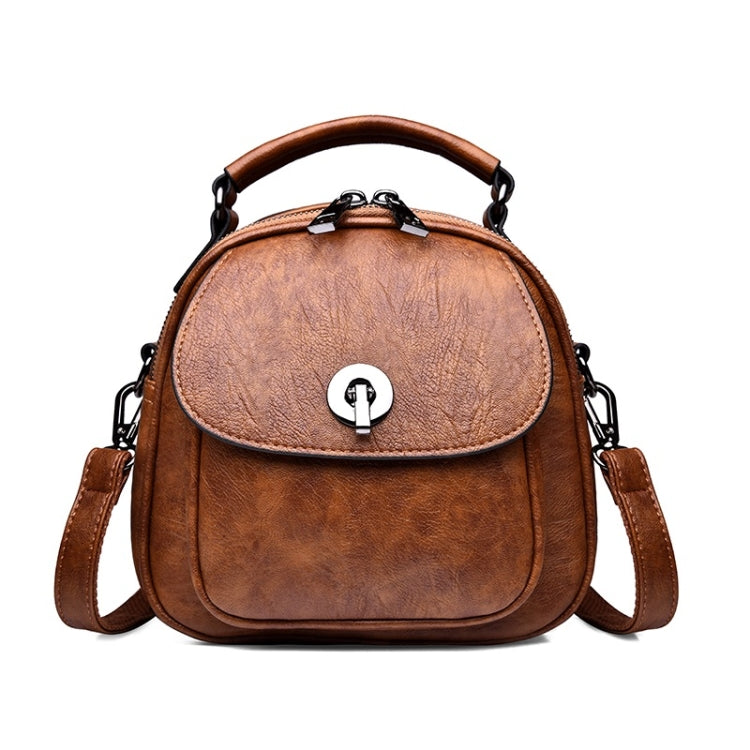 Fashion PU Double Shoulders Bag Messenger Bag Ladies Backpack Handbag