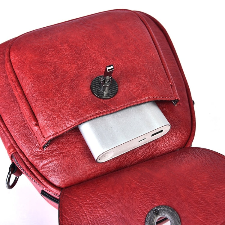 Fashion PU Double Shoulders Bag Messenger Bag Ladies Backpack Handbag