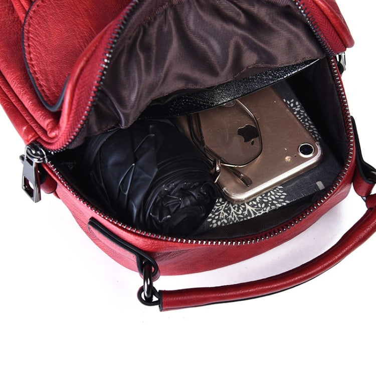 Fashion PU Double Shoulders Bag Messenger Bag Ladies Backpack Handbag