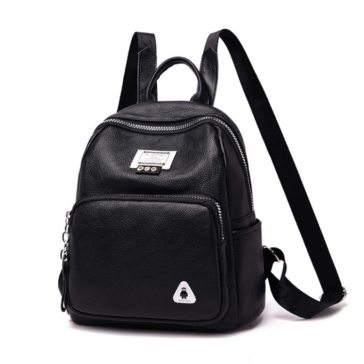 Fashion PU Double Shoulder Bag Messenger Bag Ladies Handbag (Black)