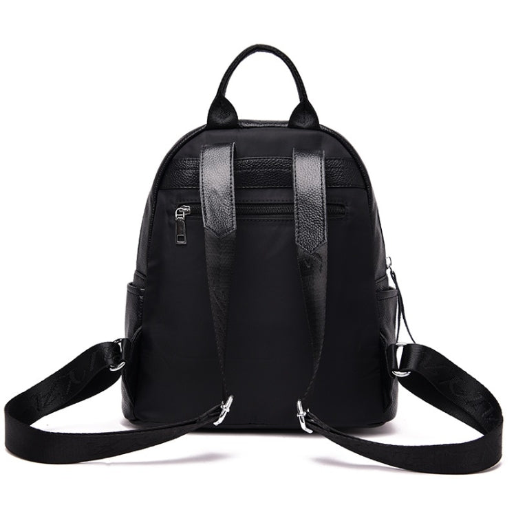 Fashion PU Double Shoulder Bag Messenger Bag Ladies Handbag (Black)