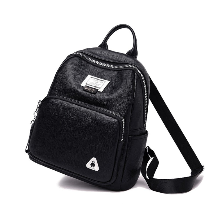 Fashion PU Double Shoulder Bag Messenger Bag Ladies Handbag (Black)