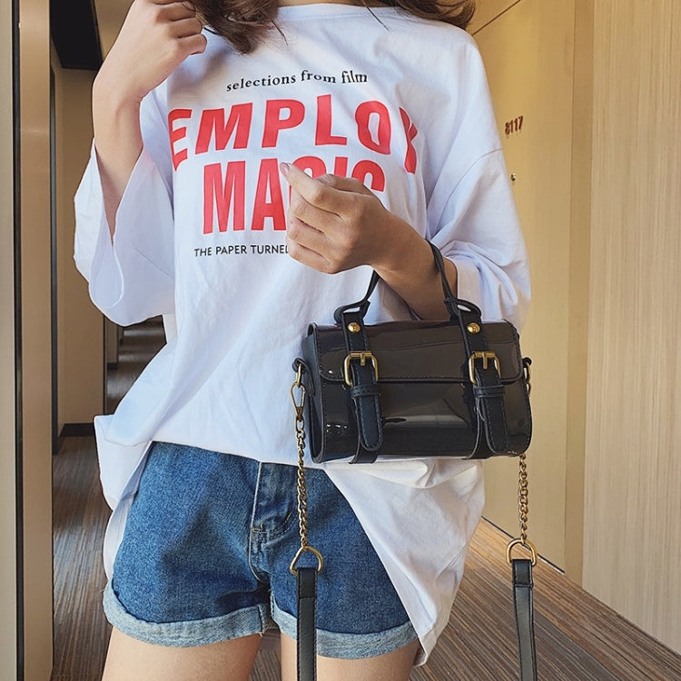 Solid Color Jelly PU Shoulder Bag Small Square Bag Ladies Handbag Messenger Bag