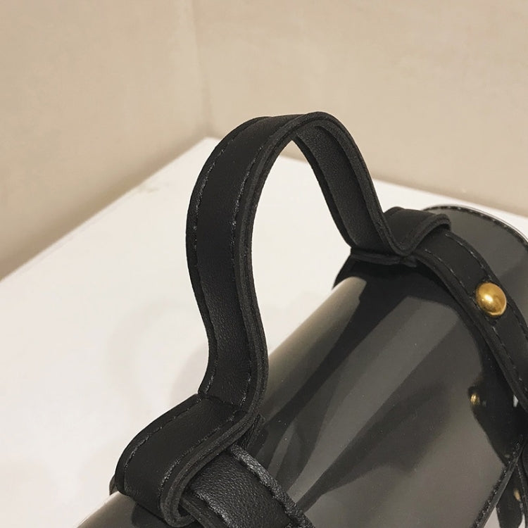 Solid Color Jelly PU Shoulder Bag Small Square Bag Ladies Handbag Messenger Bag