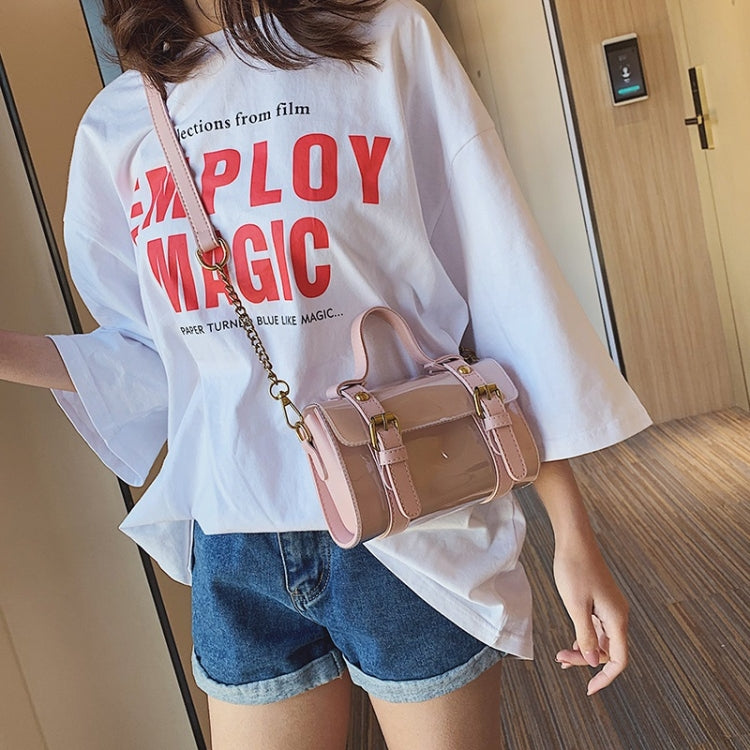 Solid Color Jelly PU Shoulder Bag Small Square Bag Ladies Handbag Messenger Bag