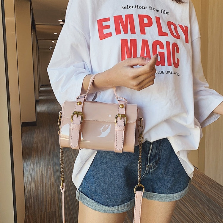 Solid Color Jelly PU Shoulder Bag Small Square Bag Ladies Handbag Messenger Bag