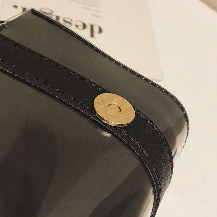 Solid Color Jelly PU Shoulder Bag Small Square Bag Ladies Handbag Messenger Bag