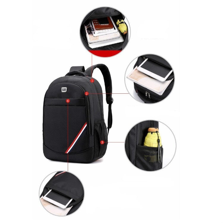 Multifunctional Waterproof Casual Fashion Backpack Cross Couple Bag Sports Bag (Black)