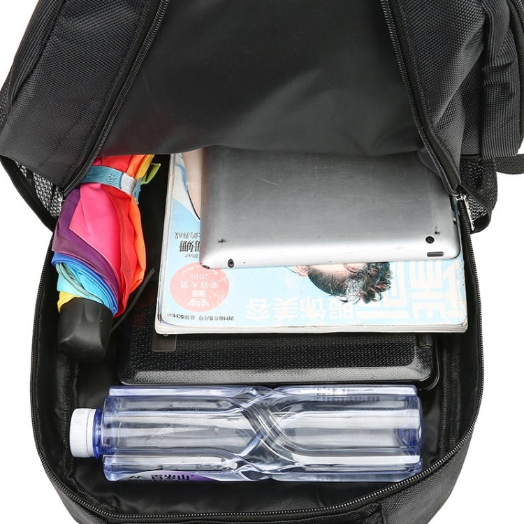 Multifunctional Backpack Waterproof Casual Fashion Backpack Couple Bag Sports Bag (Black)