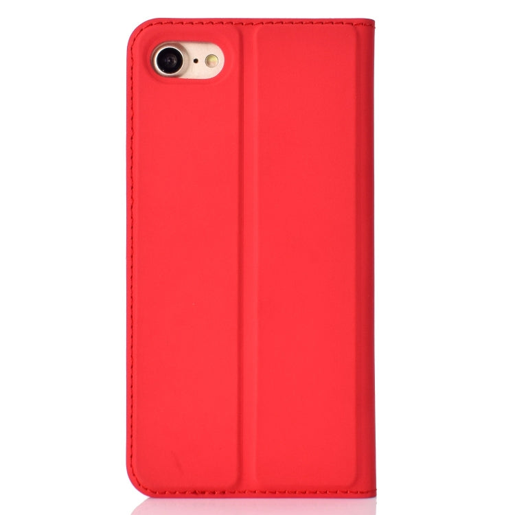 Ultra-thin Pressed Magnetic TPU+PU Leather Case for iPhone 7 & 8, with Card Slot & Holder